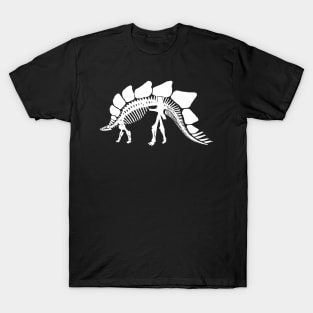 Terra Fossil Stegosaurus Dinosaur White T-Shirt